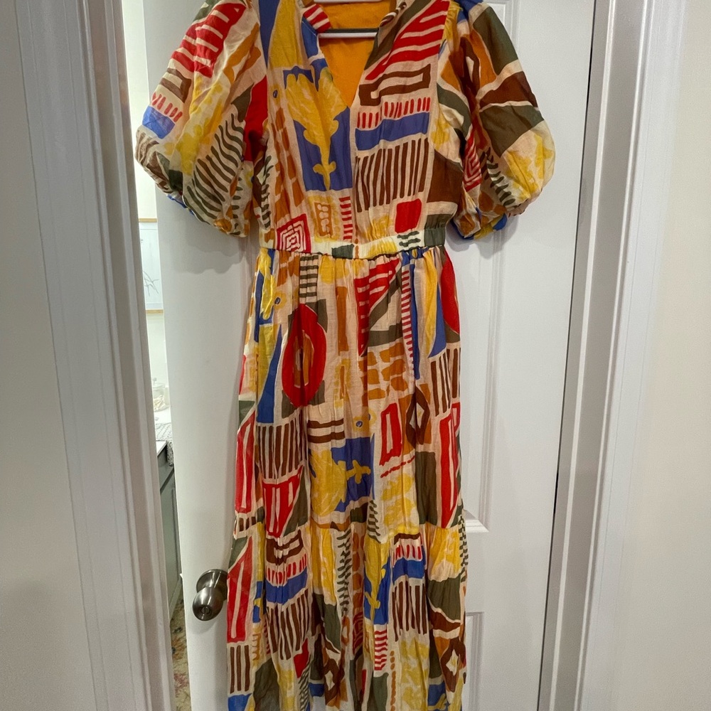 THML Multicolor Abstract Maxi Dress